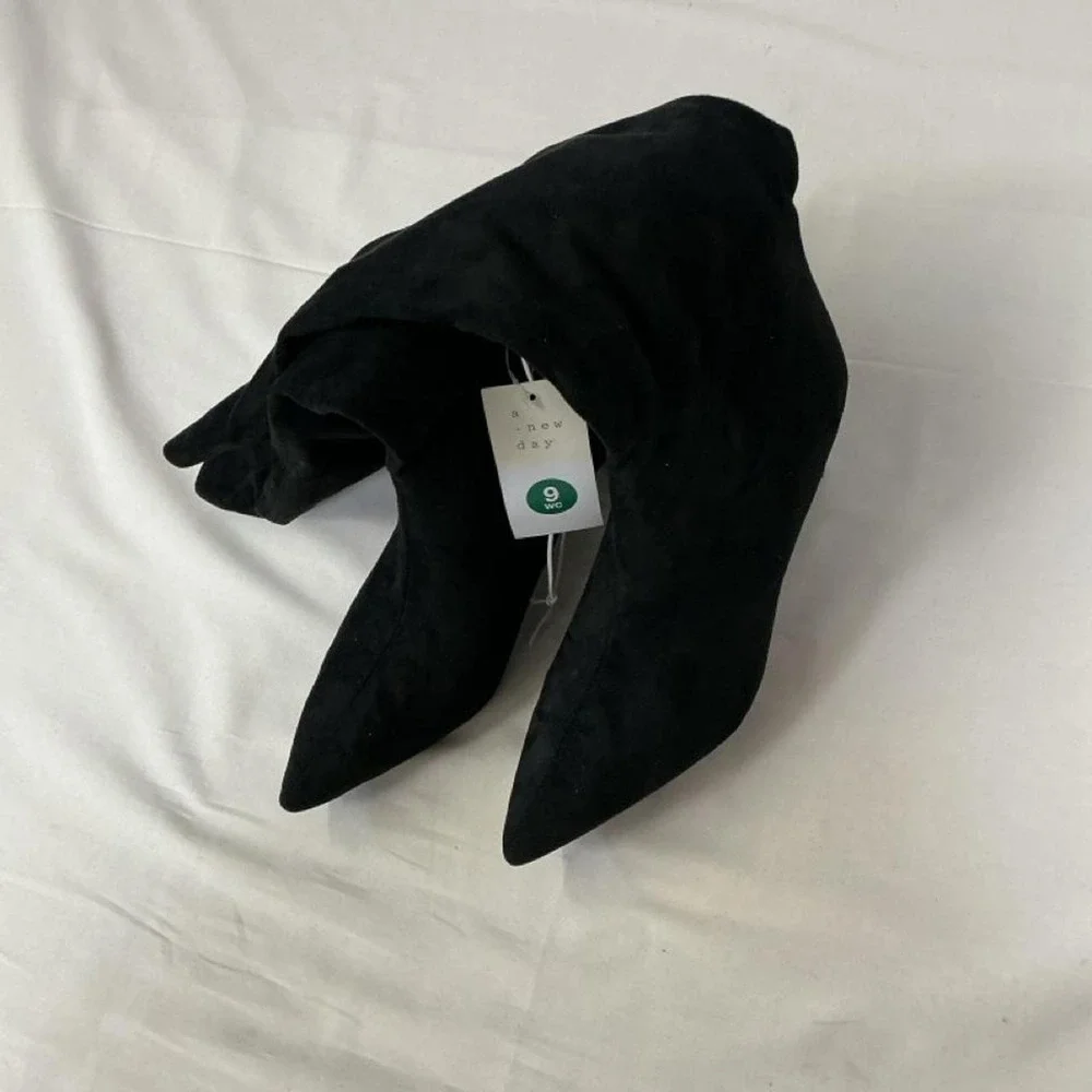 A New Day‎ Black Wide Calf Knee High Boots